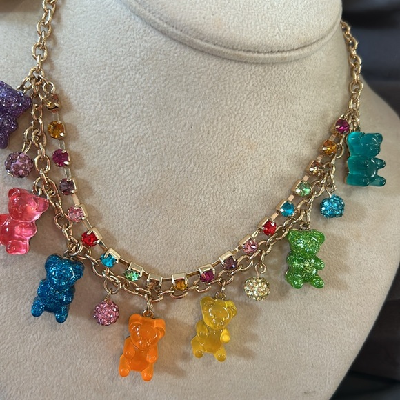 Betsey Johnson Colorful Gummy Bears & Crystal Necklace-Boutique - Picture 5 of 8